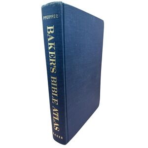 Baker's Bible Atlas Charles F. Pfeiffer Hardcover Illustrated Maps Reference '69